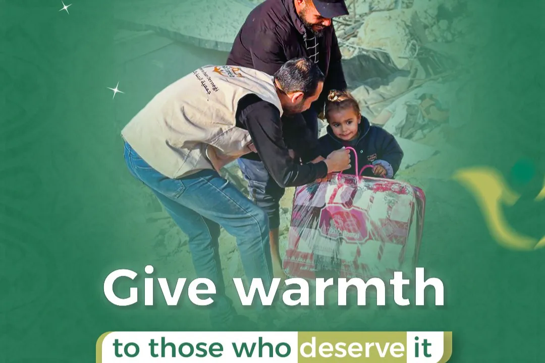 مشروع توفير أغطية شتوية للنازحين في قطاع غزة